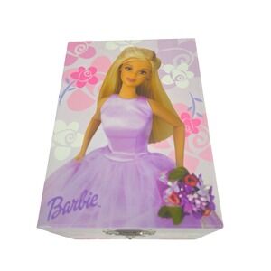 Vtg 2001 Kreisler Barbie Ballerina Music Box Pink Roses Plays Beautiful Dreamer